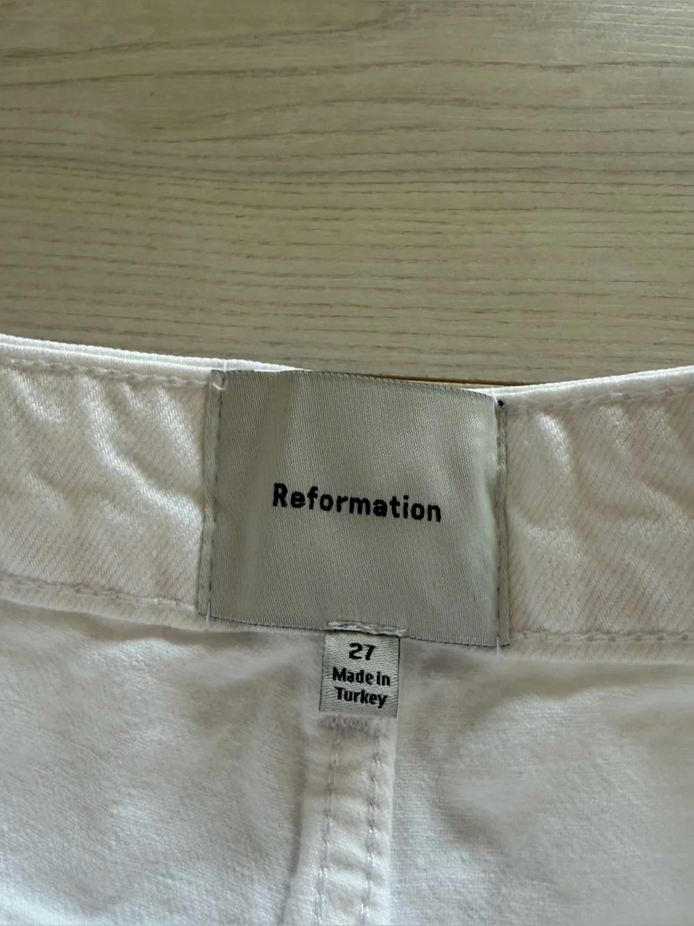 Reformation White Charlee Low Rise Straight Leg Jeans NWT 27